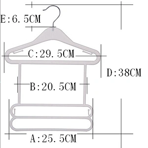 5010-29*25.5*38  plastic swimsuit hanger plastic cloth hanger coat hanger for suit