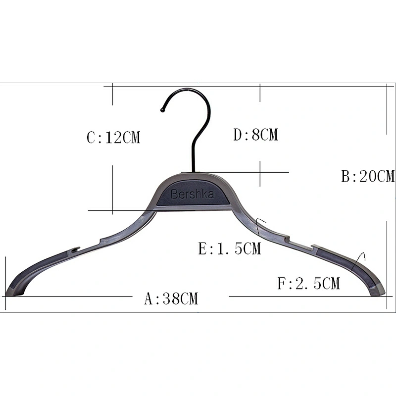3601AM-38.5  new product expandable hanger broad shoulder hanger plastic coat hanger