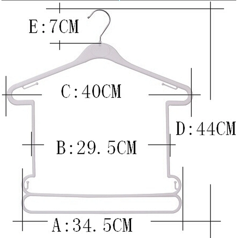 5012-39.7*34*44  new product plastic coat hanger dimensions cheap clothes hanger