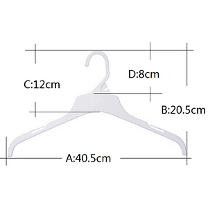 3149A-40.5cm plastic cloth hanger thin plastic hangers plastic belt hanger