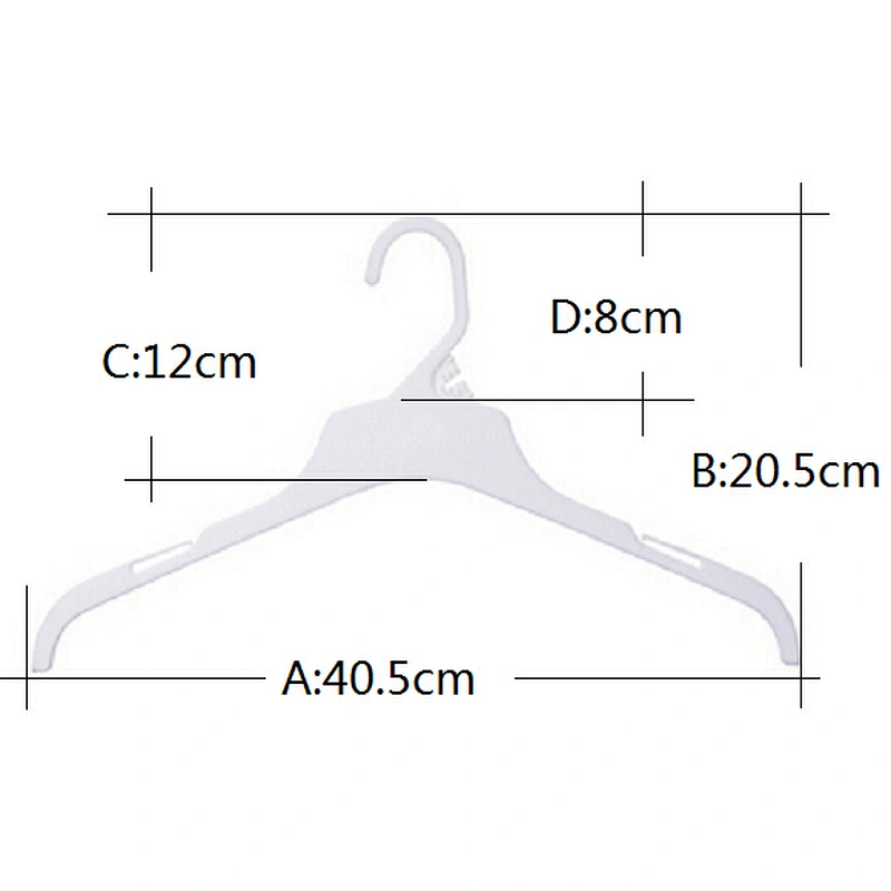 3149A-40.5cm plastic cloth hanger thin plastic hangers plastic belt hanger