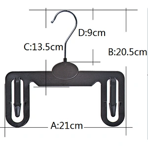 4101-21.5  new style plastic pants hanger with metal hook clothes hanger