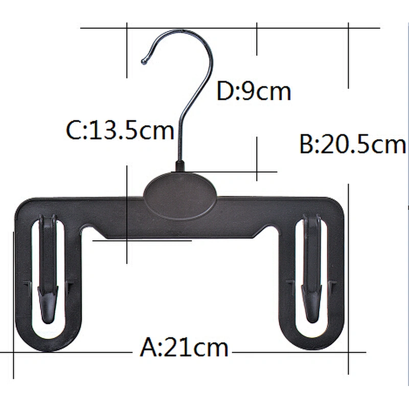 4101-21.5  new style plastic pants hanger with metal hook clothes hanger