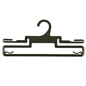 7017-24cm the hanger clothing brand hanger factory in china black plastic hanger