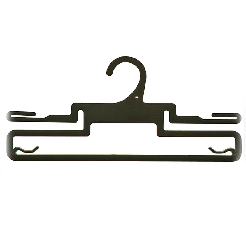 7017-24cm the hanger clothing brand hanger factory in china black plastic hanger