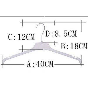 3417C-1-40cm new product plastic hanger manufacturer clothing hanger metal hook clothes