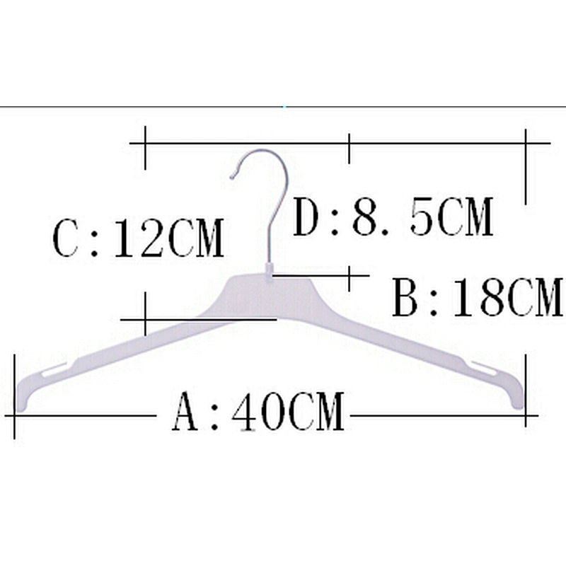3417C-1-40cm new product plastic hanger manufacturer clothing hanger metal hook clothes