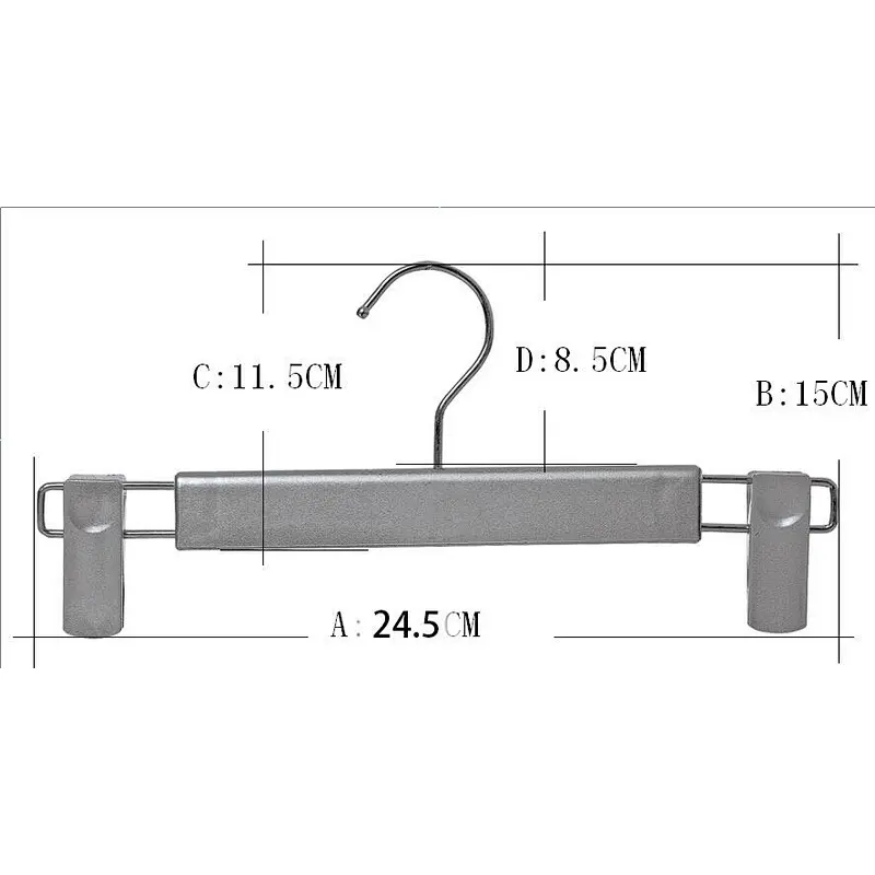 4580S-24.5cm Brand Plastic Jean Hanger with Metal Hook for Display (31.5cm)