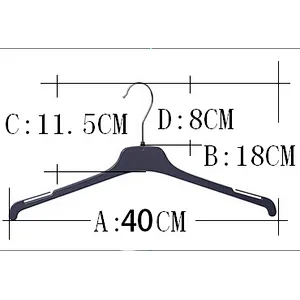 3417C-2-40cm  new style long light plastic clothes hanger weight cheap clothes hanger