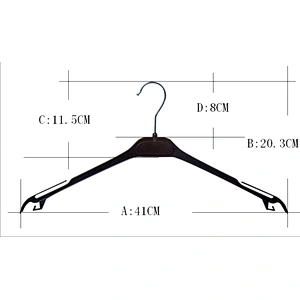 3424-41.5cm china manufacturer sale light thin short plastic bulk clothes hanger
