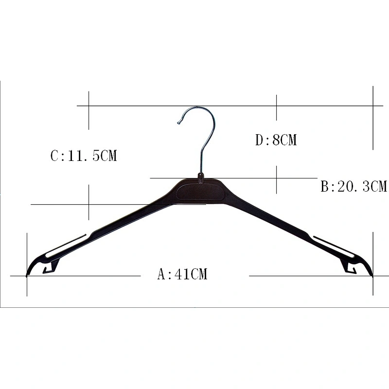 3424-41.5cm china manufacturer sale light thin short plastic bulk clothes hanger