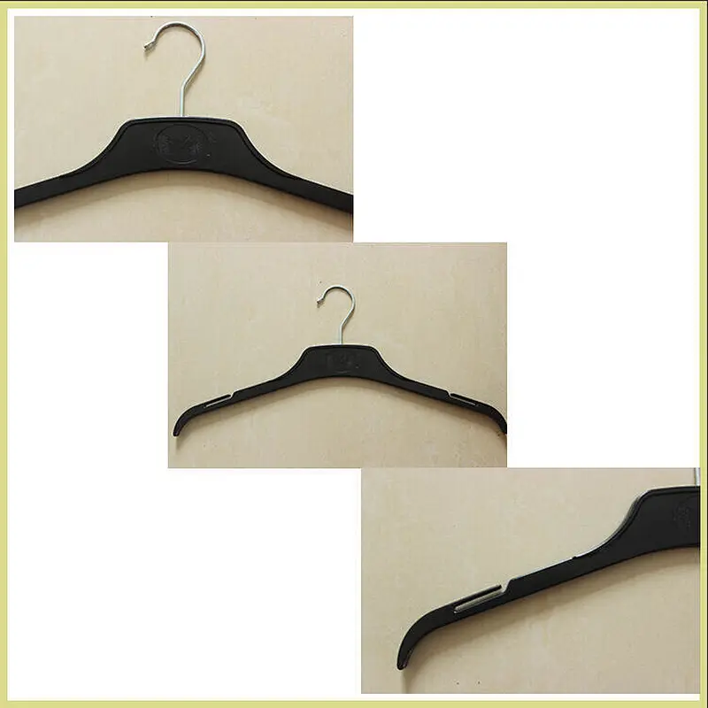 3419-41cm china supplier clothes hanger black plastic coat hanger garment hanger