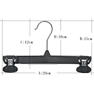 4357-20cm alibaba china plastic coat hanger pants hanger for child with clip