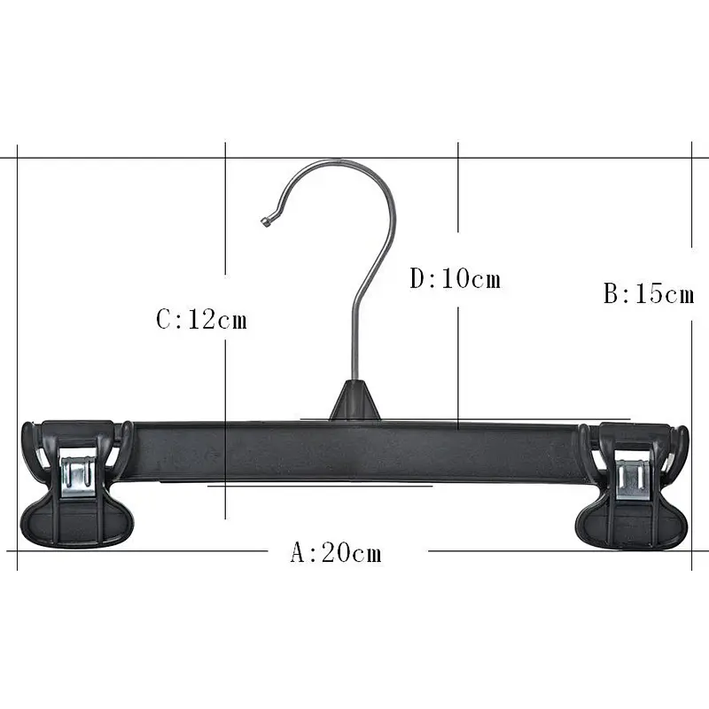 4357-20cm alibaba china plastic coat hanger pants hanger for child with clip