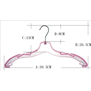 3431-39cm plant hanger luxury hanger china plastic clothes hanger for the mall