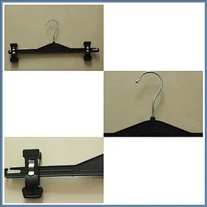4422A-32cm china supplier plastic pants hanger metal hook clip hanger for clothes