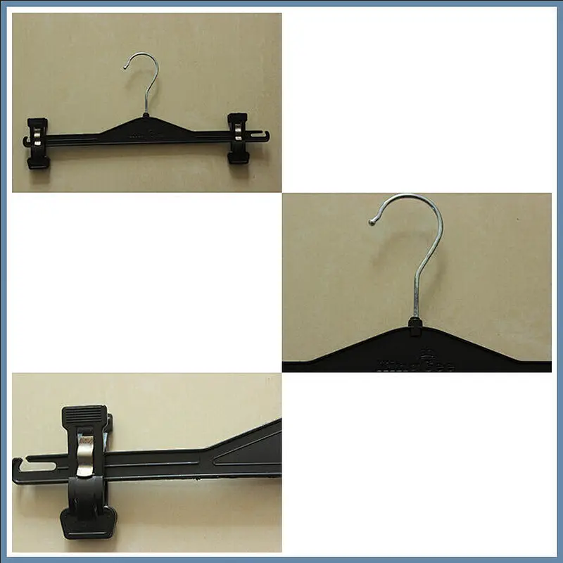 4422A-32cm china supplier plastic pants hanger metal hook clip hanger for clothes