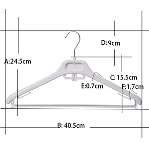 3718-40.5cm Hot Sell White Hanger with Metal Hook for Display (40.5cm)