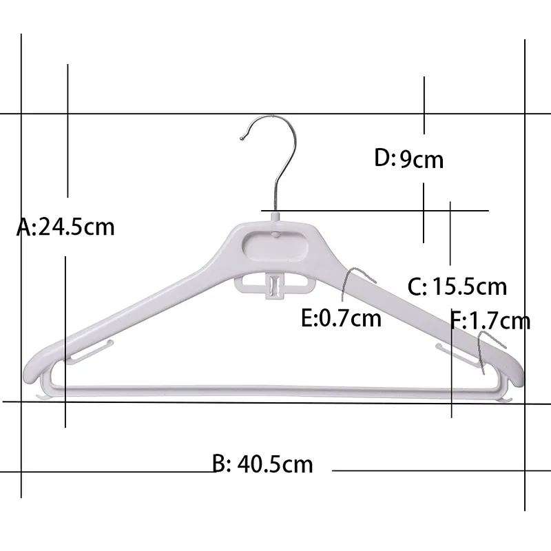 3718-40.5cm Hot Sell White Hanger with Metal Hook for Display (40.5cm)
