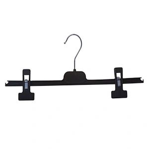 4423F-36cm  Black Kid Bottom Hanger with Metal Hook for Cloth (36cm)