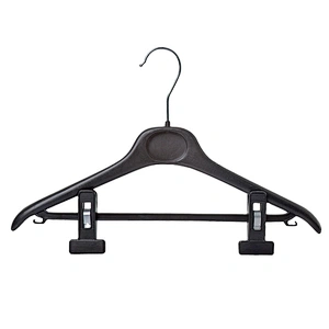 4604-34.5cm black plastic pants hanger cheap hanger pants hanger clamp