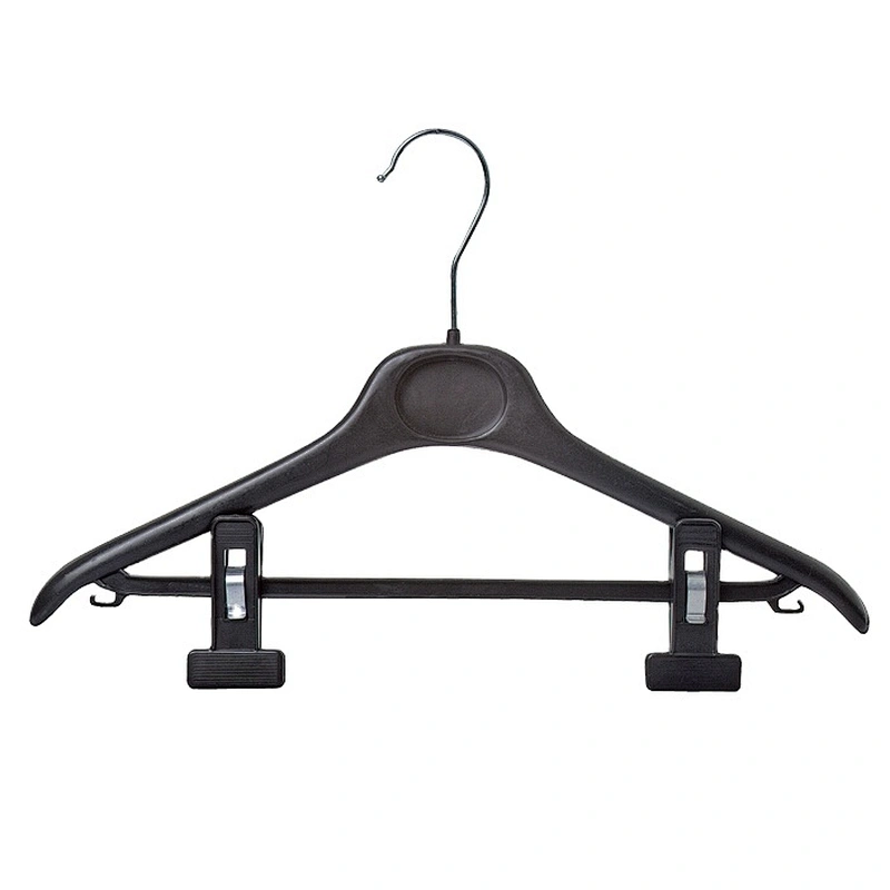 4604-34.5cm black plastic pants hanger cheap hanger pants hanger clamp