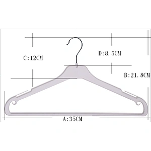 3712B-1-35cm metal hook plastic hanger thin plastic hangers