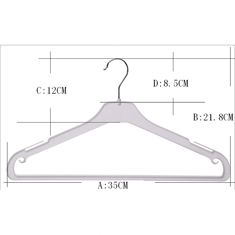 3712B-1-35cm metal hook plastic hanger thin plastic hangers