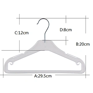 3712A-8-30cm  plastic coat hanger garment clothing hanger