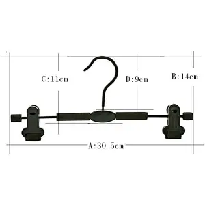 4951-30cm Garments plastic clip hanger trousers hanger
