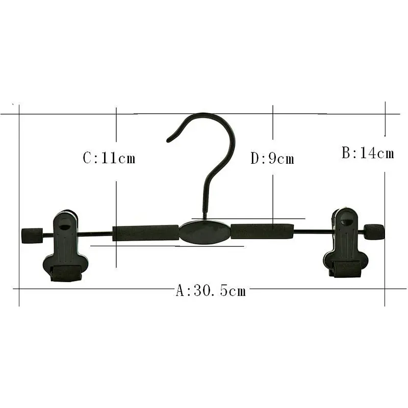 4951-30cm Garments plastic clip hanger trousers hanger