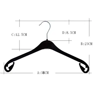 3426B-38cm  metal hook plastic hanger plastic cloth hanger