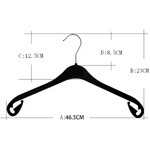 3426D-46.5cm  plastic display hanger black
