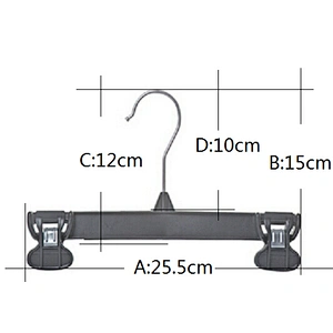 4357A-25.5cm  high quality pants hanger clothes hanger with clip garment hanger