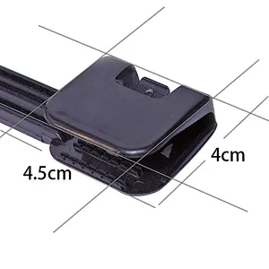 4253-20cm black plastic pants hanger