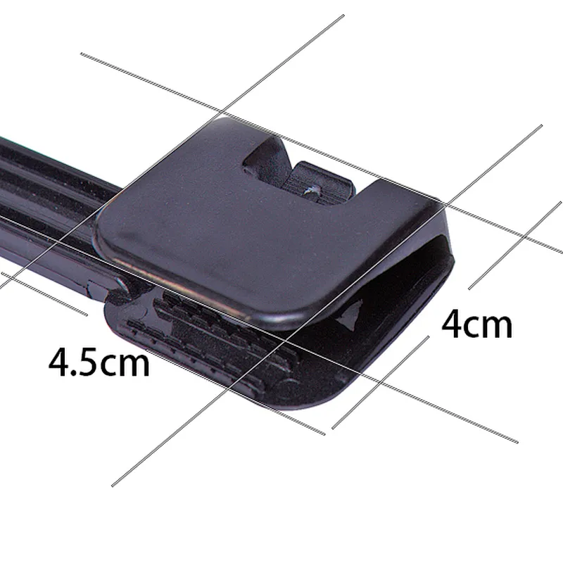 4253-20cm black plastic pants hanger