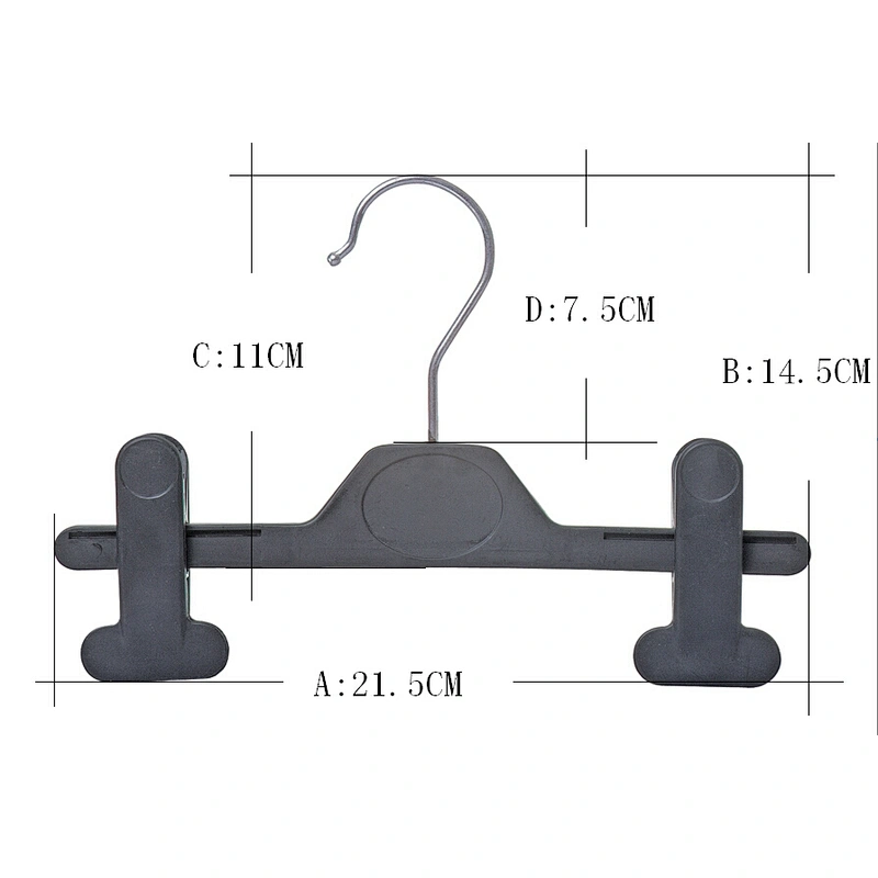 4511-22cm metal hook plastic pants hanger kids pants hangers