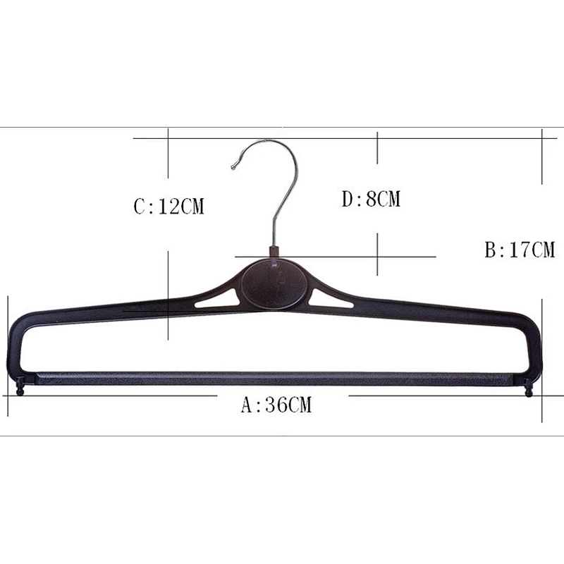 4703-36cm Plastic clothes pants hanger towel hanger scarf hangers with logo