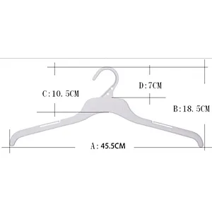 3129B-45.5cm car clothes hanger plastic hanger manufacturer sale plastic clothes hangers