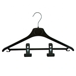 4605D-38cm Multifunctional white cheap hangers organizer clothes hangers with pants clips
