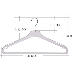 3712C-2-40cm very popular cloth hanger with metal hook(41.5cm)