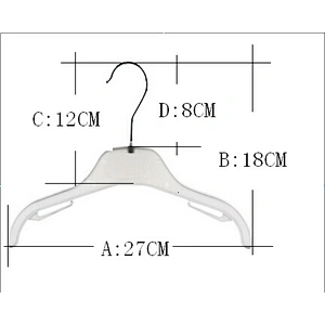 3429-27cm chinese new style gray small short plastic hanger light clothes hanger