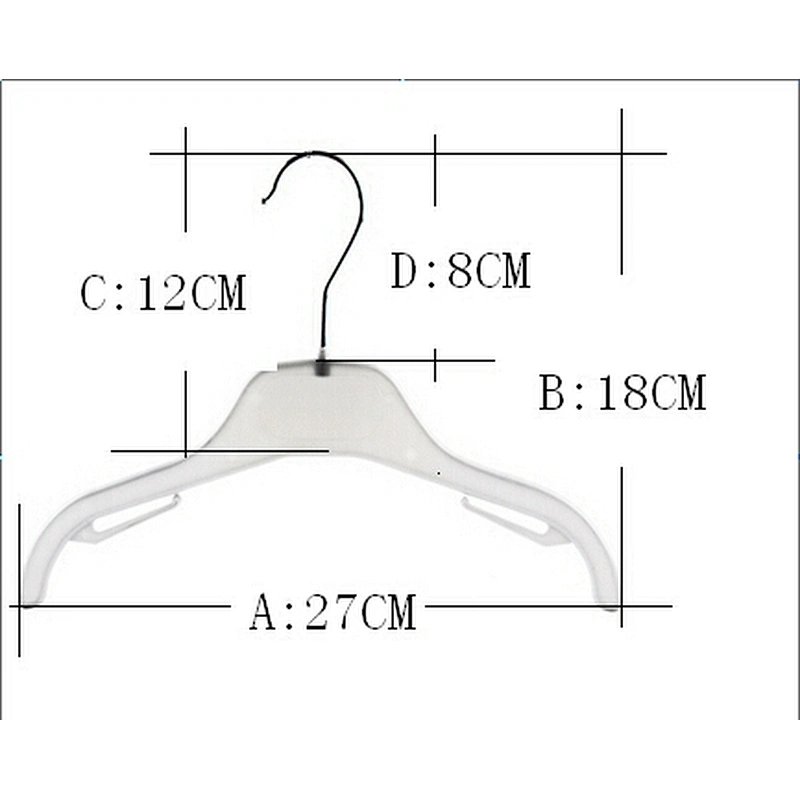 3429-27cm chinese new style gray small short plastic hanger light clothes hanger
