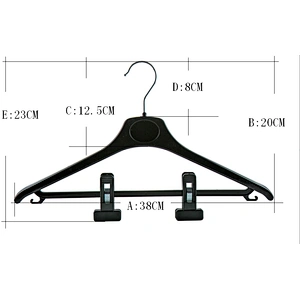 4605D-1-38cm plastic pants hanger open ended pants hangers clip pants hanger
