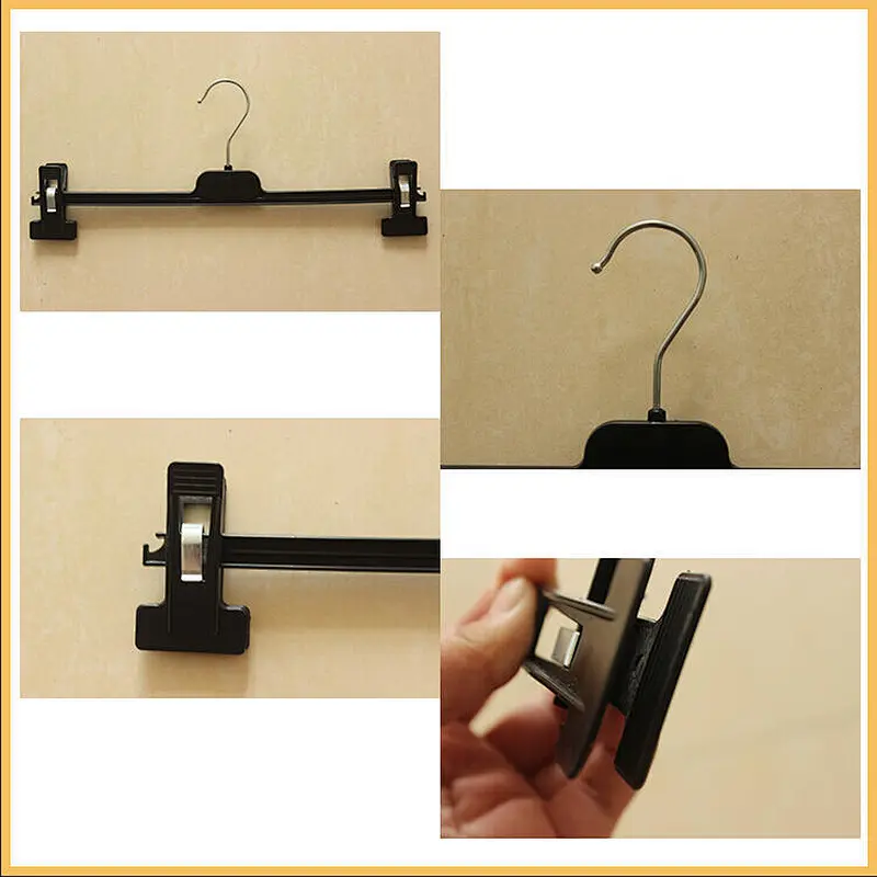 4423F-36cm  Black Kid Bottom Hanger with Metal Hook for Cloth (36cm)