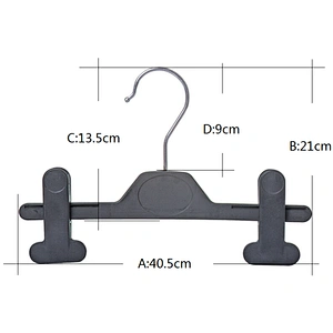 4511E-40.5cm fabric hanger samples hanger factory in china hanger with clips