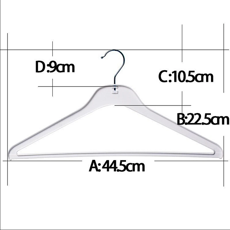 3717-45.5cm chinese supplier dress coat metal hook rack pp pastic clothes hanger