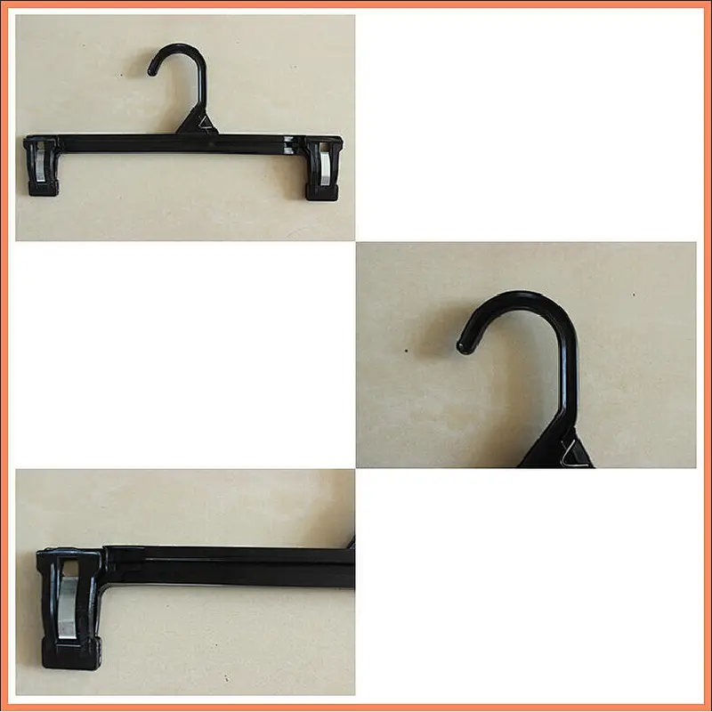 4358B-30cm plastic clothes hanger clips trousers hanger for pants jeans