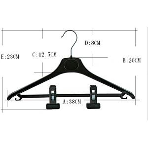 4605D-38cm Multifunctional white cheap hangers organizer clothes hangers with pants clips