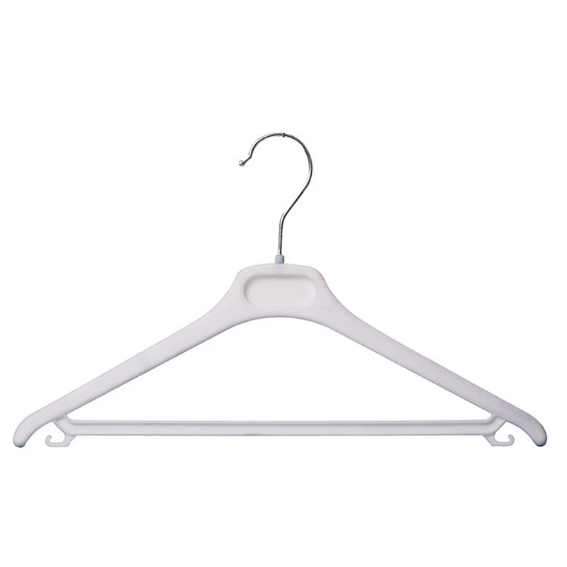 3703D-1-38cm plastic coat hangers with bar